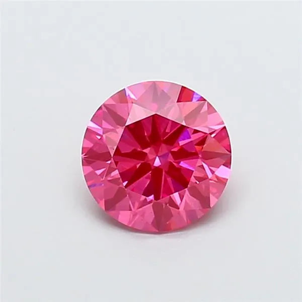 2.00ct Round Lab Grown Diamond (Colour Fancy Vivid Pink, Clarity VS1, Cut ID, IGI Certified)