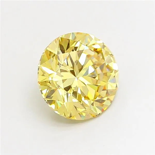 2.00ct Round Lab Grown Diamond (Colour Fancy Yellow, Clarity VS2, Cut VG, IGI Certified)