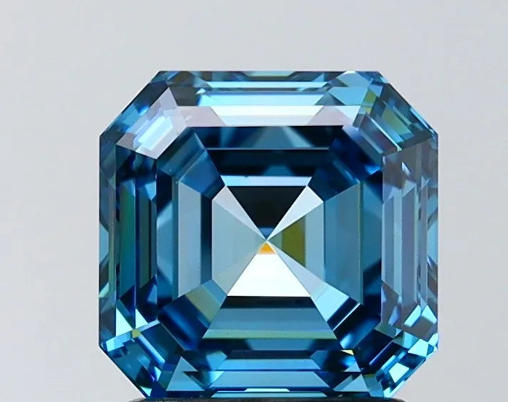 2.01ct Asscher Lab Grown Diamond (Colour Fancy Vivid Blue, Clarity VVS1, IGI Certified)