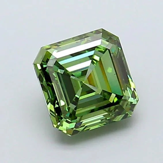 2.01ct Asscher Lab Grown Diamond (Colour Fancy Vivid Green, Clarity VS1, IGI Certified)