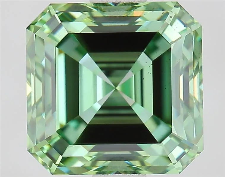 2.01ct Asscher Lab Grown Diamond (Colour Fancy Vivid Green, Clarity VS2, IGI Certified)