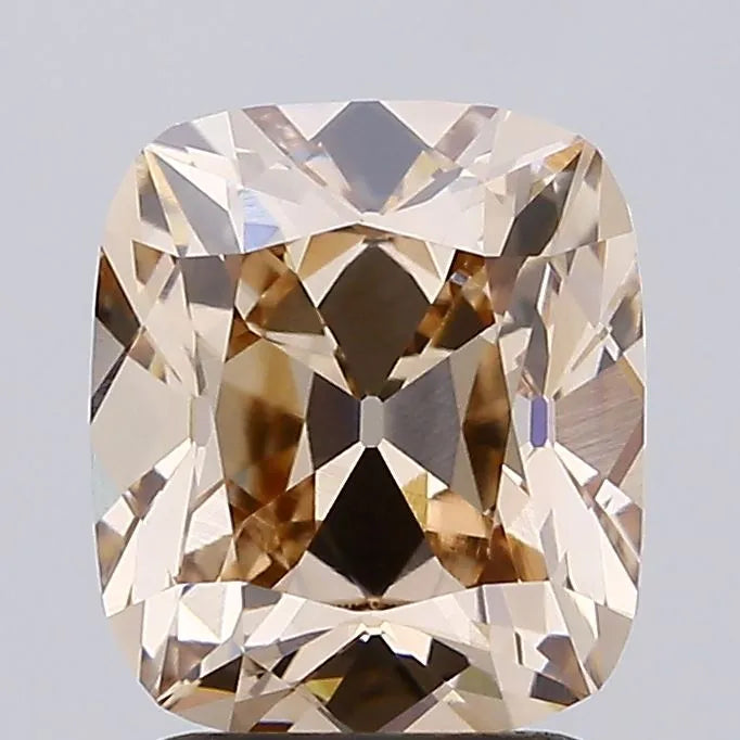 2.01ct Cushion brilliant Lab Grown Diamond (Colour Fancy Light Brown, Clarity VVS2, IGI Certified)