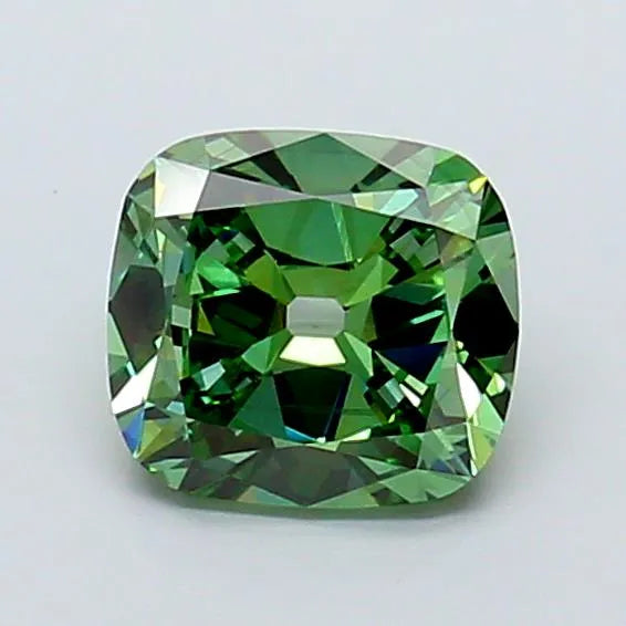2.01ct Cushion brilliant Lab Grown Diamond (Colour Fancy Vivid Green, Clarity VS2, IGI Certified)