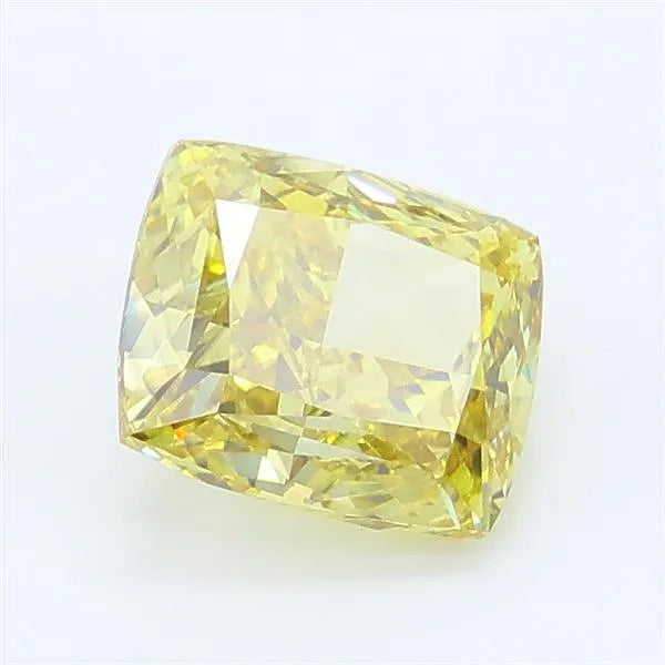 2.01ct Cushion modified Lab Grown Diamond (Colour Fancy Intense Yellow, Clarity VS1, IGI Certified)