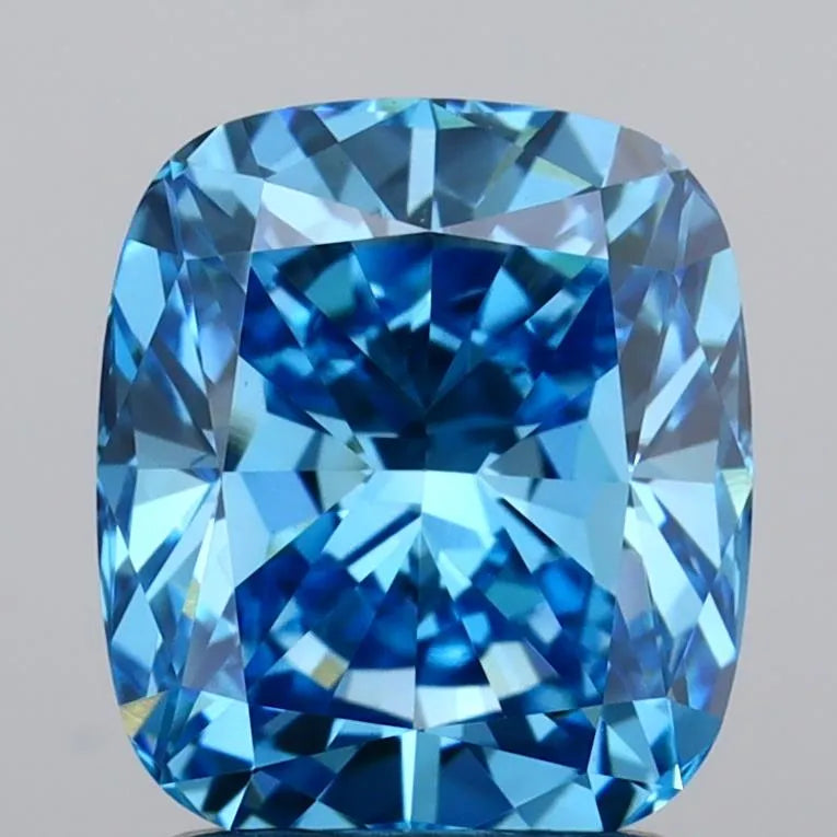 2.01ct Cushion modified Lab Grown Diamond (Colour Fancy Vivid Blue, Clarity VVS2, IGI Certified)