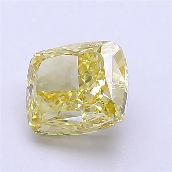 2.01ct Cushion modified Lab Grown Diamond (Colour Fancy Yellow, Clarity VS1, IGI Certified)