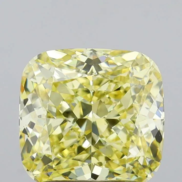 2.01ct Cushion modified Lab Grown Diamond (Colour Fancy Yellow, Clarity VVS2, IGI Certified)