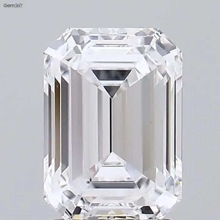 2.01ct Emerald Lab Grown Diamond (Colour D, Clarity IF, IGI Certified)