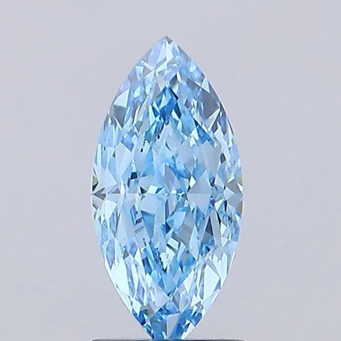 2.01ct Marquise Lab Grown Diamond (Colour Fancy Vivid Blue, Clarity VS1, IGI Certified)