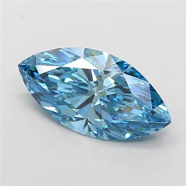 2.01ct Marquise Lab Grown Diamond (Colour Fancy Vivid Blue, Clarity VS1, Uncertified)