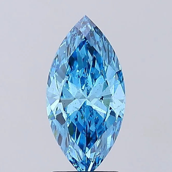 2.01ct Marquise Lab Grown Diamond (Colour Fancy Vivid Blue, Clarity VS2, IGI Certified)