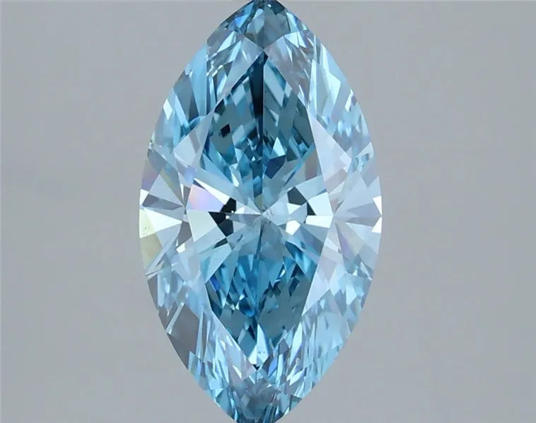 2.01ct Marquise Lab Grown Diamond (Colour Fancy Vivid Blue, Clarity VS2, IGI Certified)