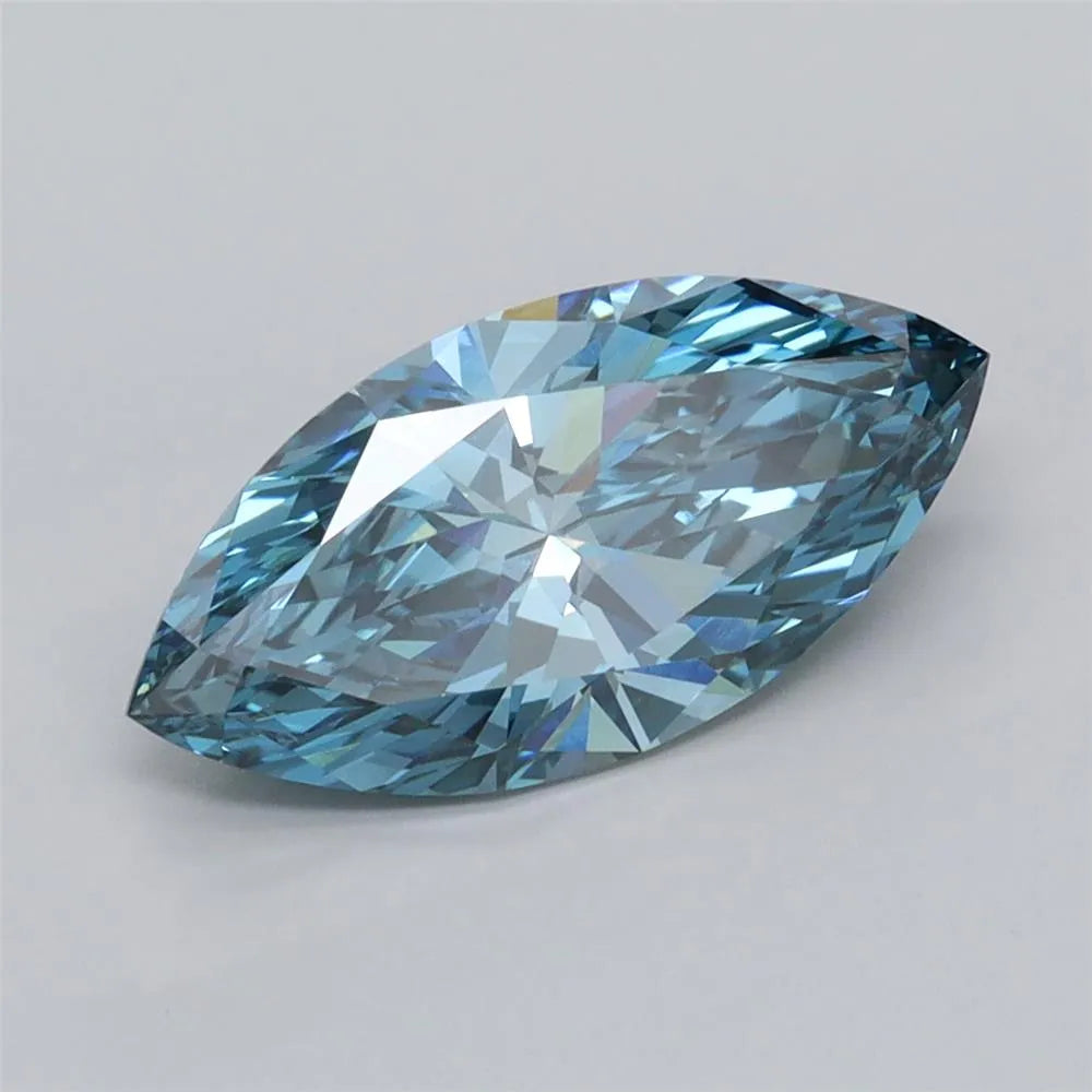 2.01ct Marquise Lab Grown Diamond (Colour Fancy Vivid Blue, Clarity VVS2, IGI Certified)