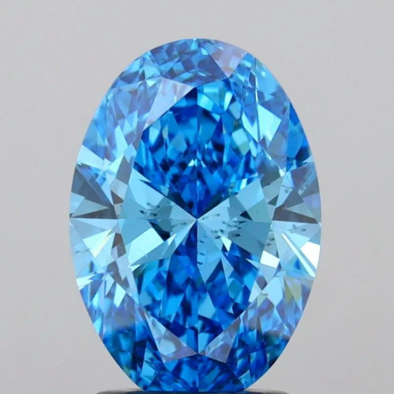 2.01ct Oval Lab Grown Diamond (Colour Fancy Vivid Blue, Clarity VS2, Uncertified)