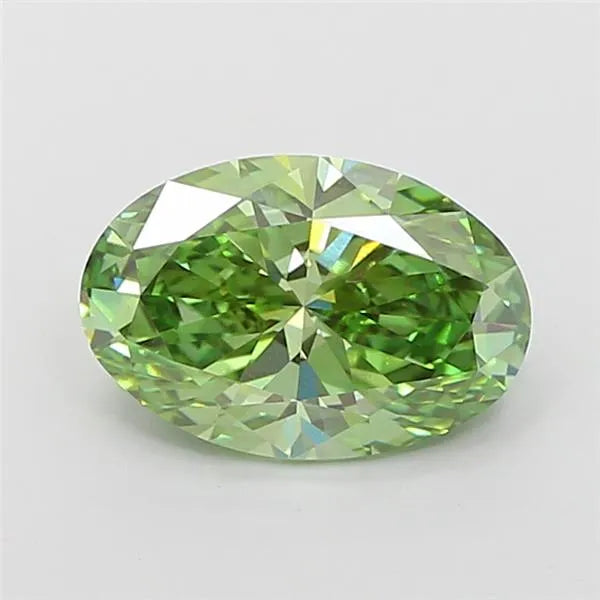 2.01ct Oval Lab Grown Diamond (Colour Fancy Vivid Green, Clarity VS1, IGI Certified)