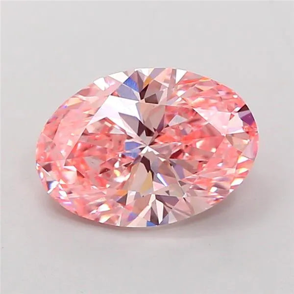 2.01ct Oval Lab Grown Diamond (Colour Fancy Vivid Pink, Clarity VS1, IGI Certified)