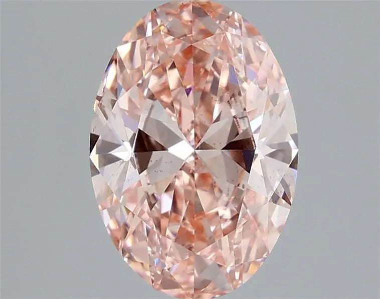 2.01ct Oval Lab Grown Diamond (Colour Fancy Vivid Pink, Clarity VS2, IGI Certified)