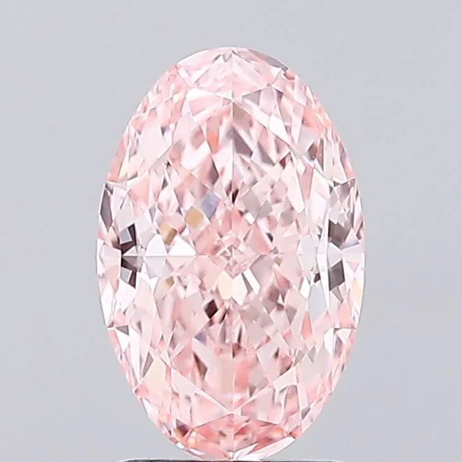 2.01ct Oval Lab Grown Diamond (Colour Fancy Vivid Pink, Clarity VVS2, IGI Certified)