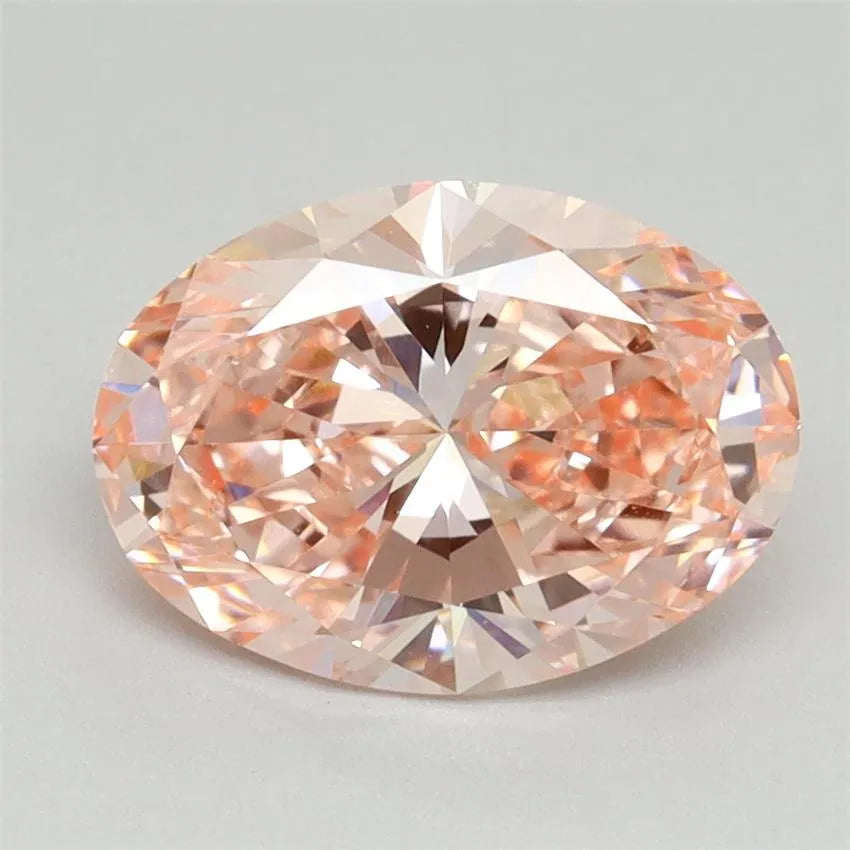 2.01ct Oval Lab Grown Diamond (Colour Fancy Vivid Pink, Clarity VVS2, IGI Certified)