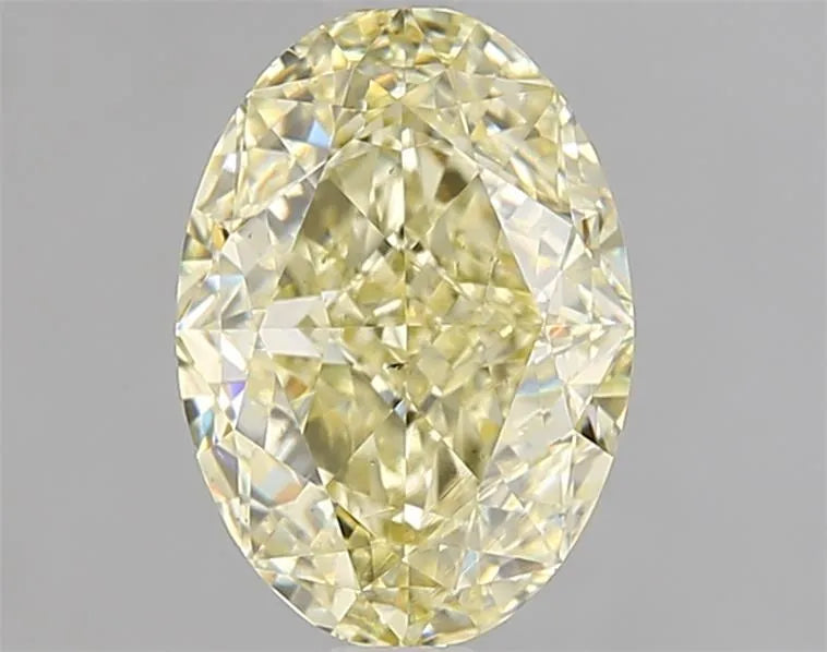 2.01ct Oval Natural Diamond (Colour Fancy Light Yellow, Clarity VS2, GIA Certified)