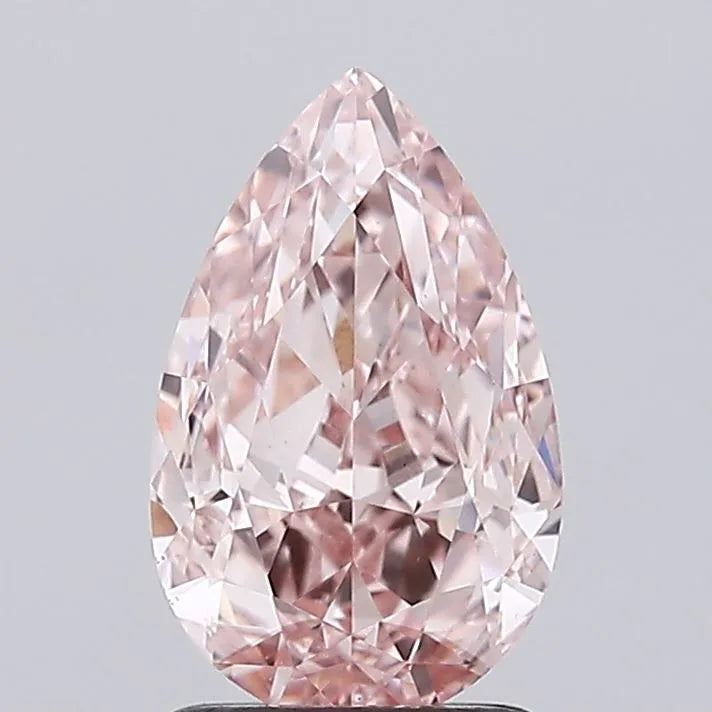 2.01ct Pear Lab Grown Diamond (Colour Fancy Intense Pink, Clarity VS1, IGI Certified)