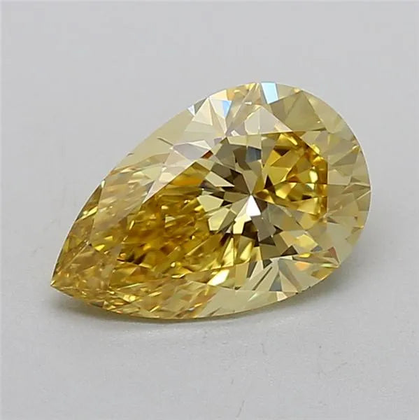 2.01ct Pear Lab Grown Diamond (Colour Fancy Intense Yellow, Clarity VVS2, IGI Certified)