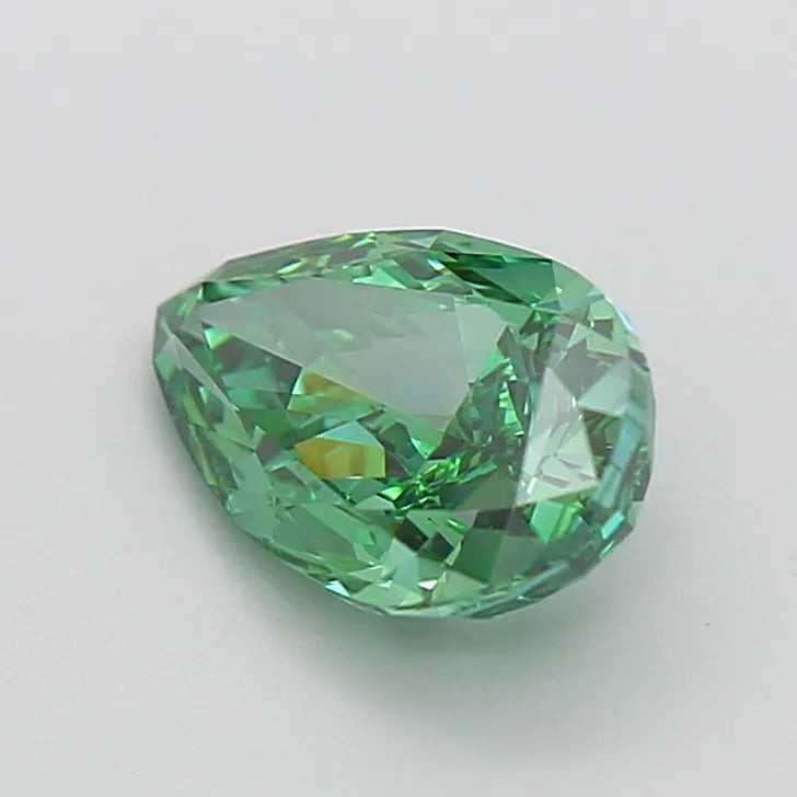 2.01ct Pear Lab Grown Diamond (Colour Fancy Vivid Green, Clarity VS1, IGI Certified)