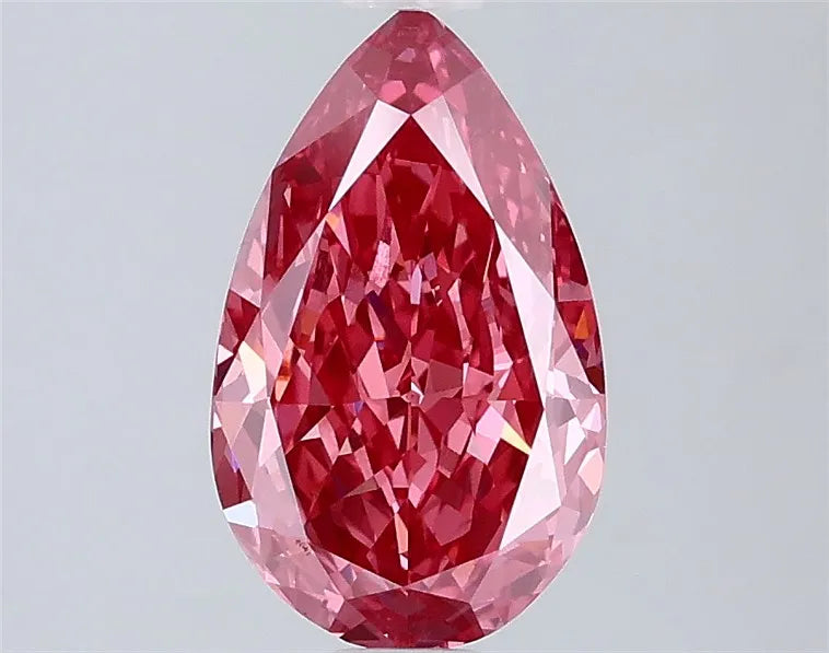 2.01ct Pear Lab Grown Diamond (Colour Fancy Vivid Red, Clarity VS1, Cut EX, Uncertified)