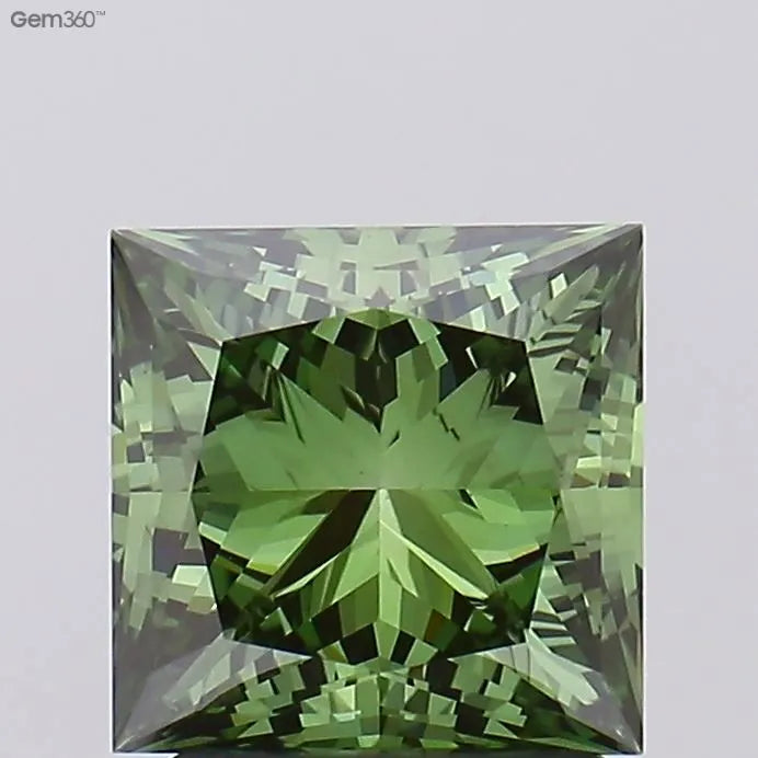 2.01ct Princess Lab Grown Diamond (Colour Fancy Vivid Green, Clarity VS1, IGI Certified)