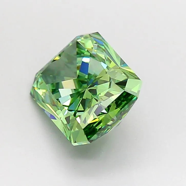 2.01ct Radiant Lab Grown Diamond (Colour Fancy Vivid Green, Clarity VVS1, IGI Certified)