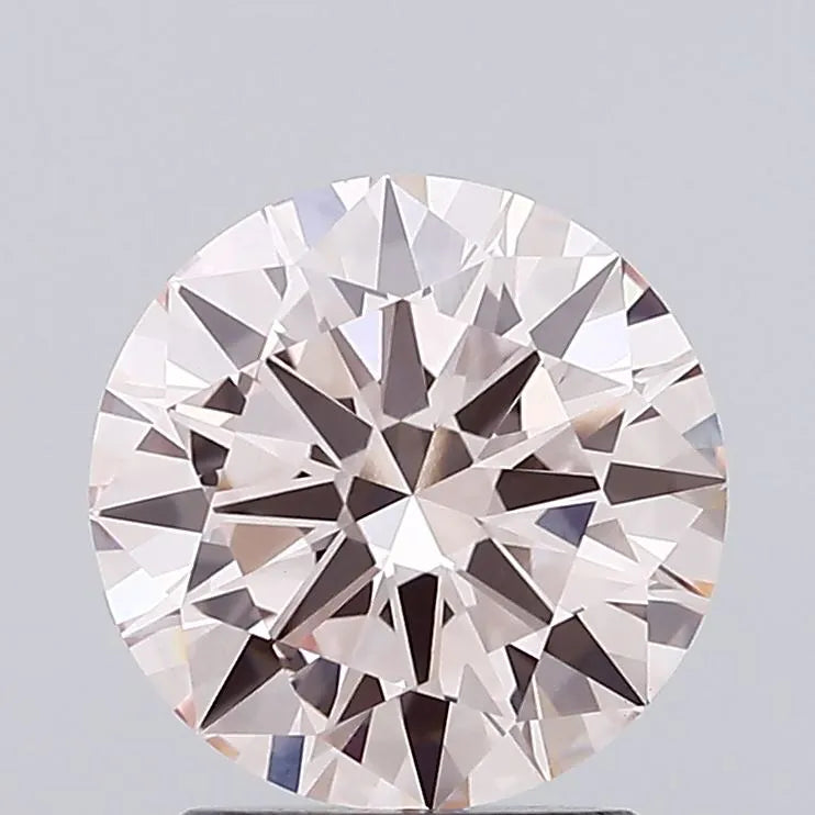 2.01ct Round Lab Grown Diamond (Colour Fancy Pink, Clarity VVS2, Cut EX, IGI Certified)