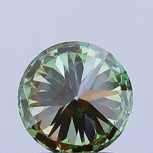 2.01ct Round Lab Grown Diamond (Colour Fancy Vivid Green, Clarity VS2, Cut EX, IGI Certified)