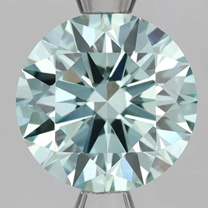 2.01ct Round Lab Grown Diamond (Colour Fancy Vivid Green, Clarity VVS2, Cut ID, IGI Certified)