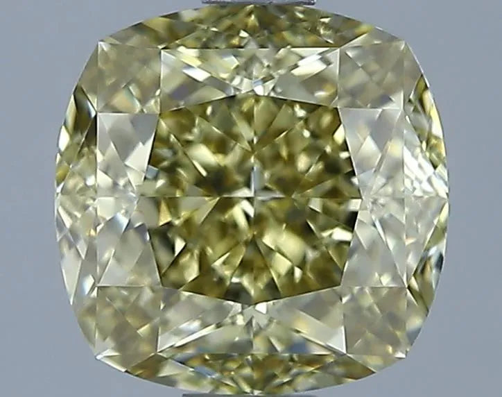 2.02ct Cushion brilliant Natural Diamond (Colour Fancy Yellow, Clarity VVS2, GIA Certified)