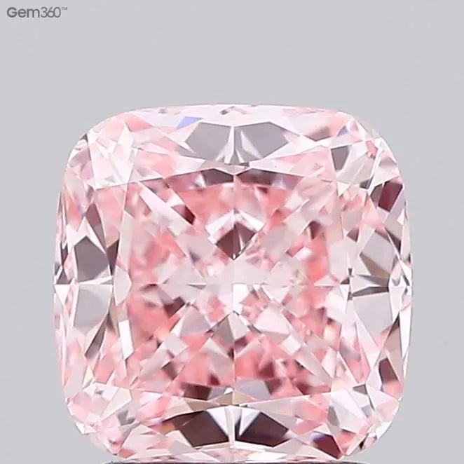 2.02ct Cushion modified Lab Grown Diamond (Colour Fancy Vivid Pink, Clarity VVS2, IGI Certified)
