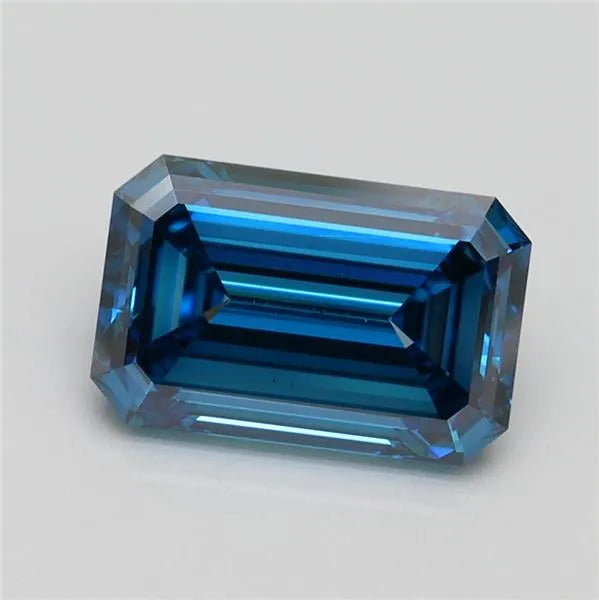 2.02ct Emerald Lab Grown Diamond (Colour Fancy Vivid Blue, Clarity VS1, IGI Certified)