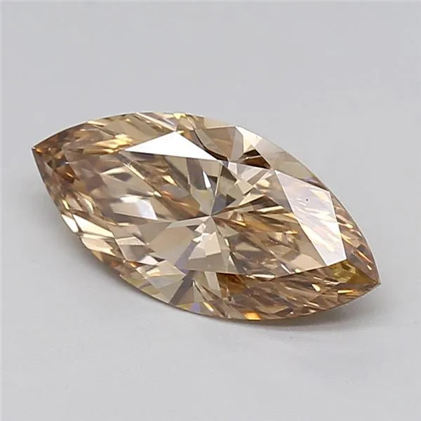 2.02ct Marquise Lab Grown Diamond (Colour Fancy Light Brown, Clarity VS1, IGI Certified)