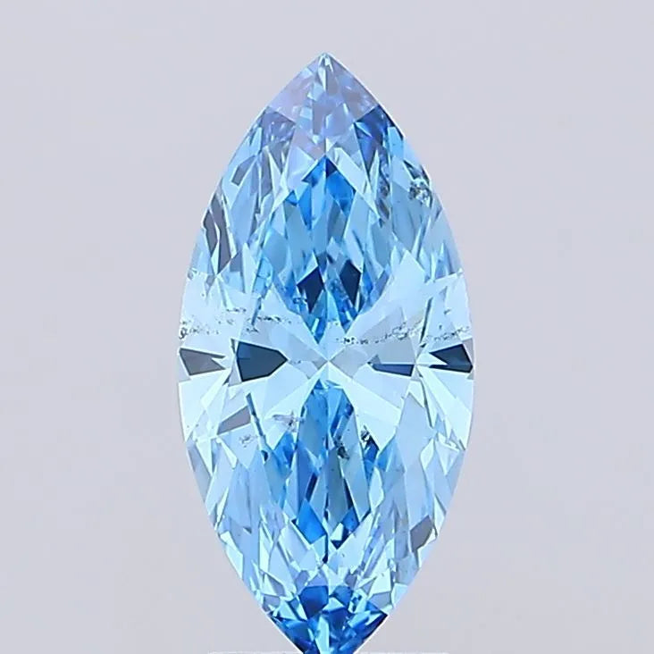2.02ct Marquise Lab Grown Diamond (Colour Fancy Vivid Blue, Clarity SI1, IGI Certified)