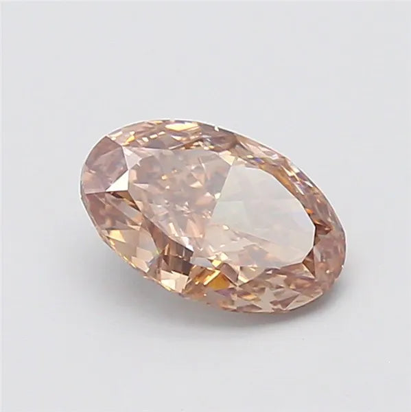 2.02ct Oval Lab Grown Diamond (Colour Fancy Light Brown, Clarity VVS2, IGI Certified)