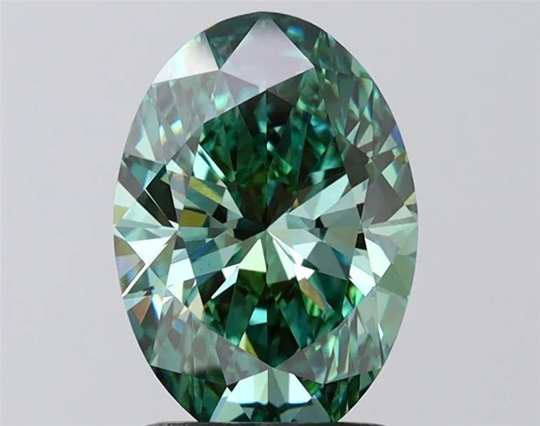 2.02ct Oval Lab Grown Diamond (Colour Fancy Vivid Green, Clarity VVS2, IGI Certified)