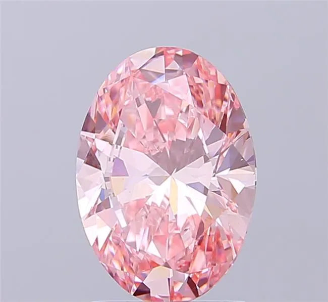 2.02ct Oval Lab Grown Diamond (Colour Fancy Vivid Pink, Clarity VS1, IGI Certified)