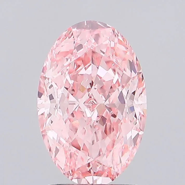 2.02ct Oval Lab Grown Diamond (Colour Fancy Vivid Pink, Clarity VVS2, IGI Certified)