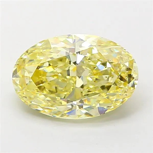 2.02ct Oval Lab Grown Diamond (Colour Fancy Yellow, Clarity SI1, IGI Certified)