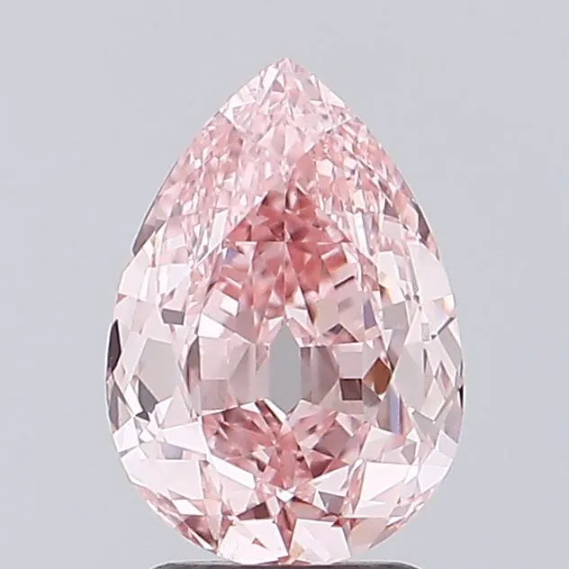 2.02ct Pear Lab Grown Diamond (Colour Fancy Vivid Pink, Clarity VS1, IGI Certified)