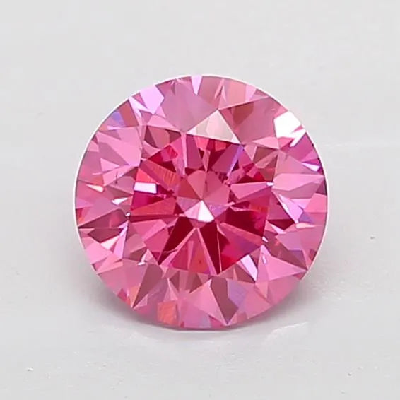 2.02ct Round Lab Grown Diamond (Colour Fancy Vivid Pink, Clarity VS1, Cut ID, IGI Certified)