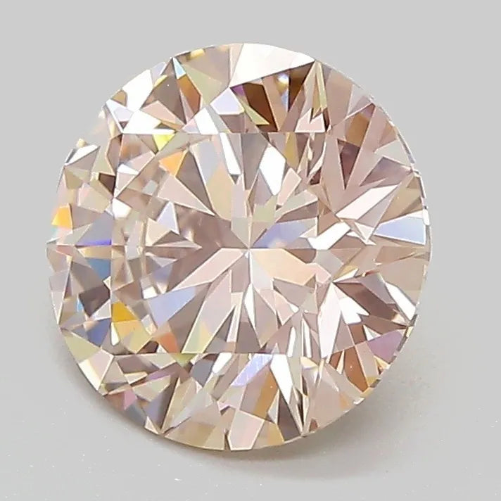 2.02ct Round Lab Grown Diamond (Colour Very Light Brown, Clarity VVS2, Cut ID, IGI Certified)
