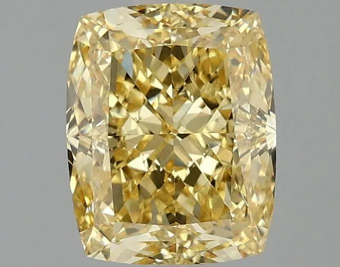 2.03ct Cushion modified Lab Grown Diamond (Colour Fancy Intense Yellow, Clarity VVS1, IGI Certified)