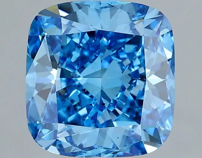 2.03ct Cushion modified Lab Grown Diamond (Colour Fancy Vivid Blue, Clarity VS2, IGI Certified)