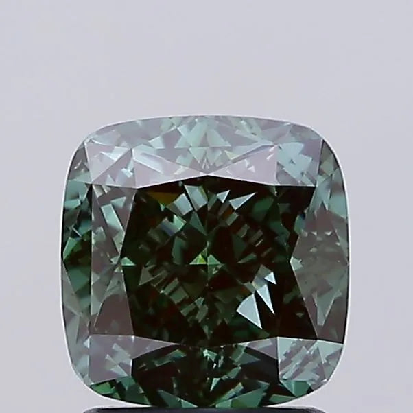 2.03ct Cushion modified Lab Grown Diamond (Colour Fancy Vivid Green, Clarity VS2, IGI Certified)