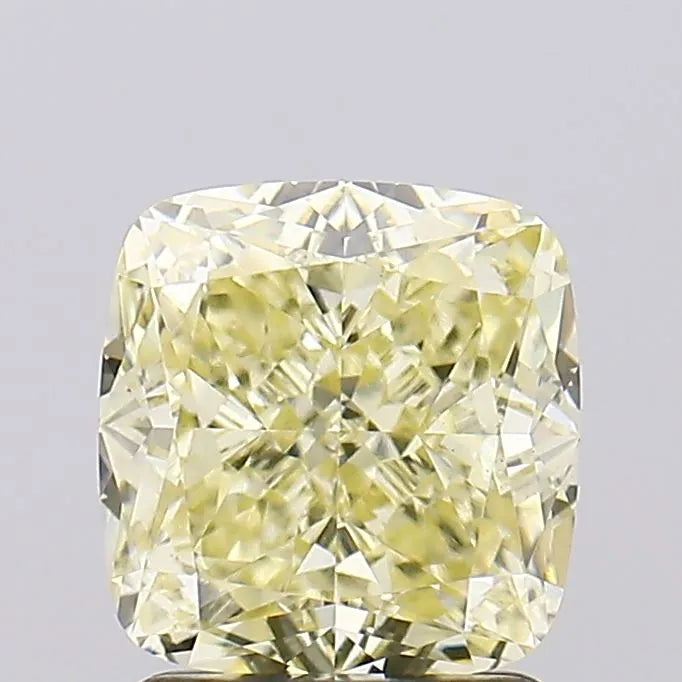 2.03ct Cushion modified Lab Grown Diamond (Colour Fancy Yellow, Clarity VS1, IGI Certified)